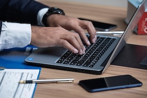 laptop typing